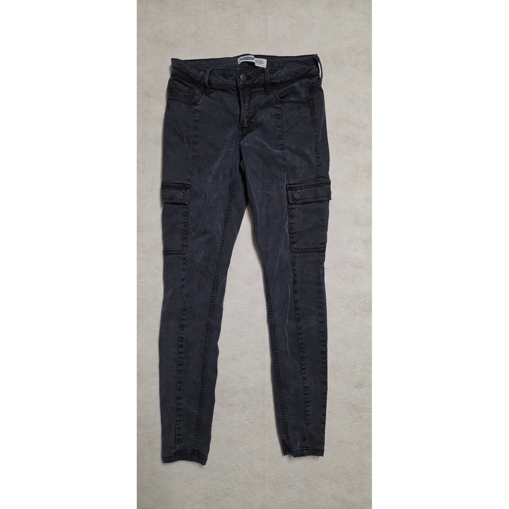 Old Navy Rockstar Super Skinny Cargo Pants Size 4 Gray Mid-Rise Stretch